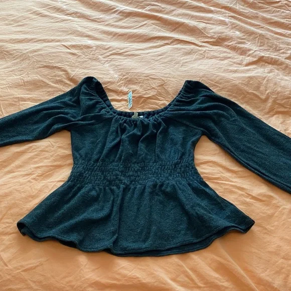 Madewell Plush Squared Neck Top - Picture 2 of 3